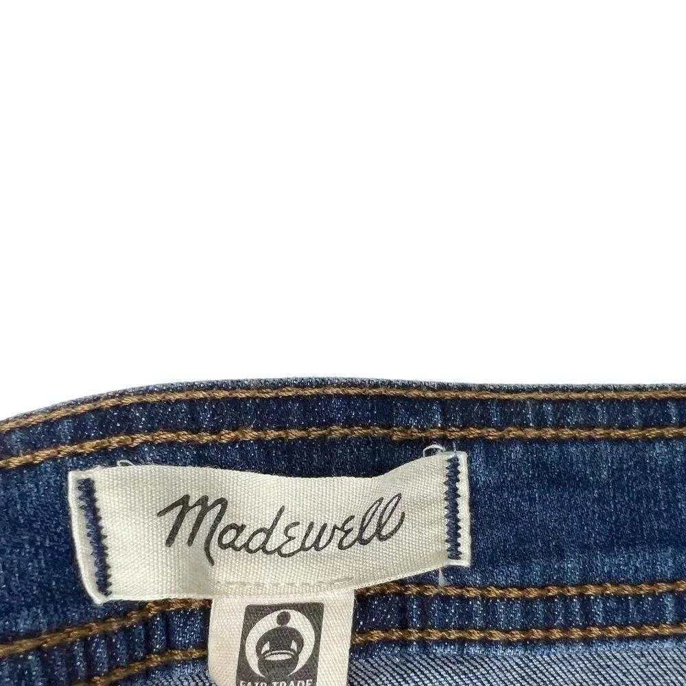 Madewell Stretch Denim A-Line Mini Skirt Salisbury Wash Patch Pocket Edition 8